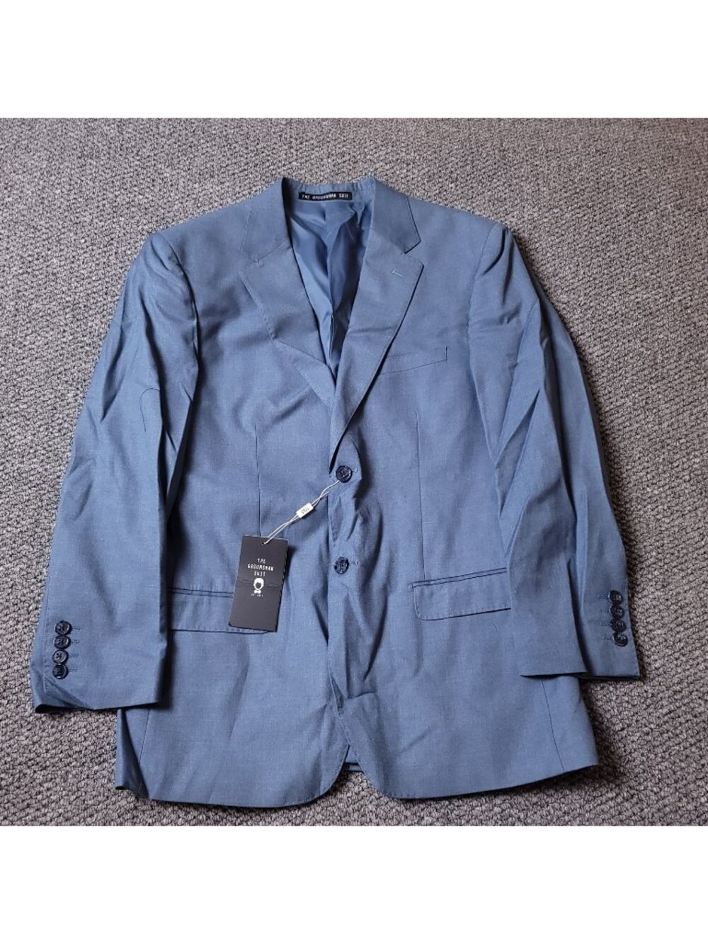 The Groomsman Suit Blazer Mens 38S Modern Fit Light Blue Jacket Supply